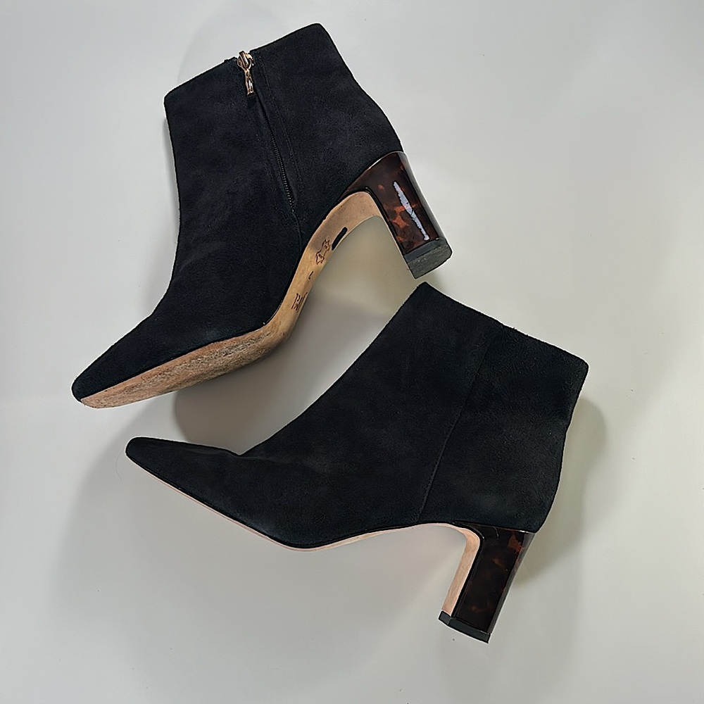 J McLaughlin Gloria Leather Boots Black Suede Size 7